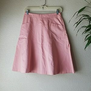 High waisted pastel femenine pink cotton skirt